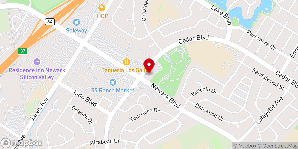 Map showing location of First Presbyterian Church
