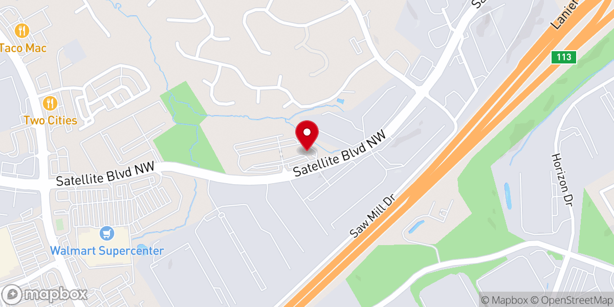 Map showing location of 스와니 장로교회 Suwanee Presbyterian Church