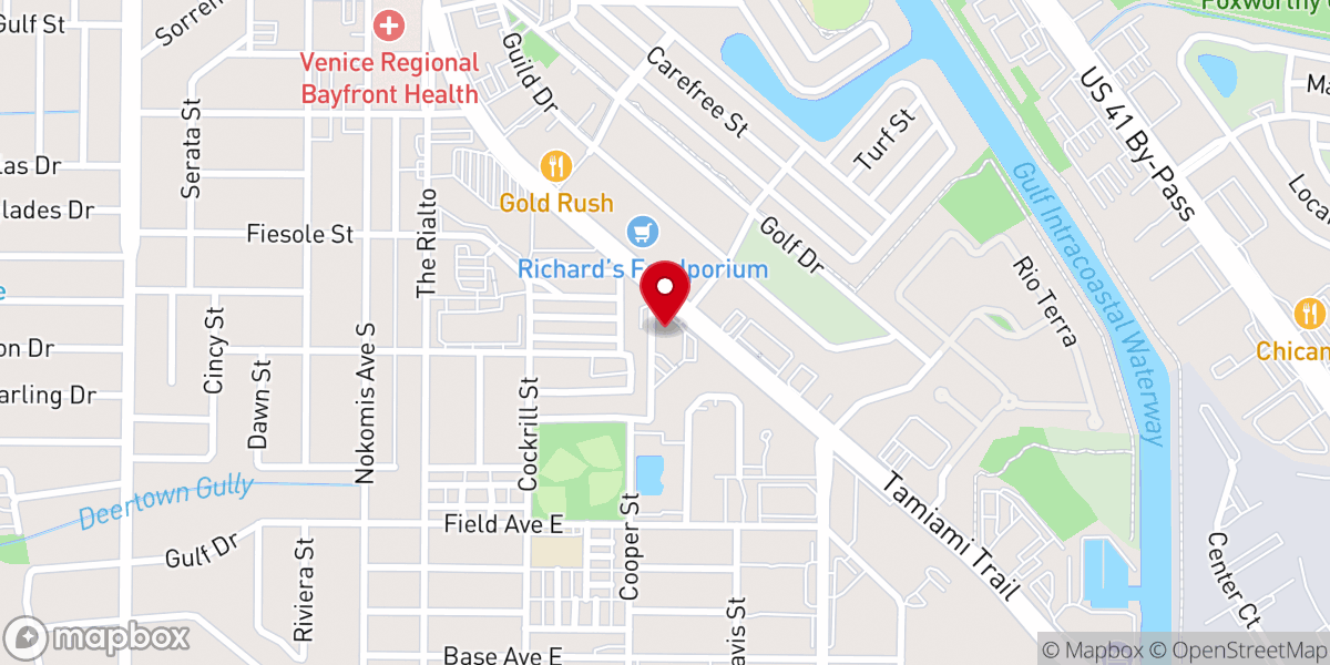 Map showing location of Emmanuel Lutheran Church