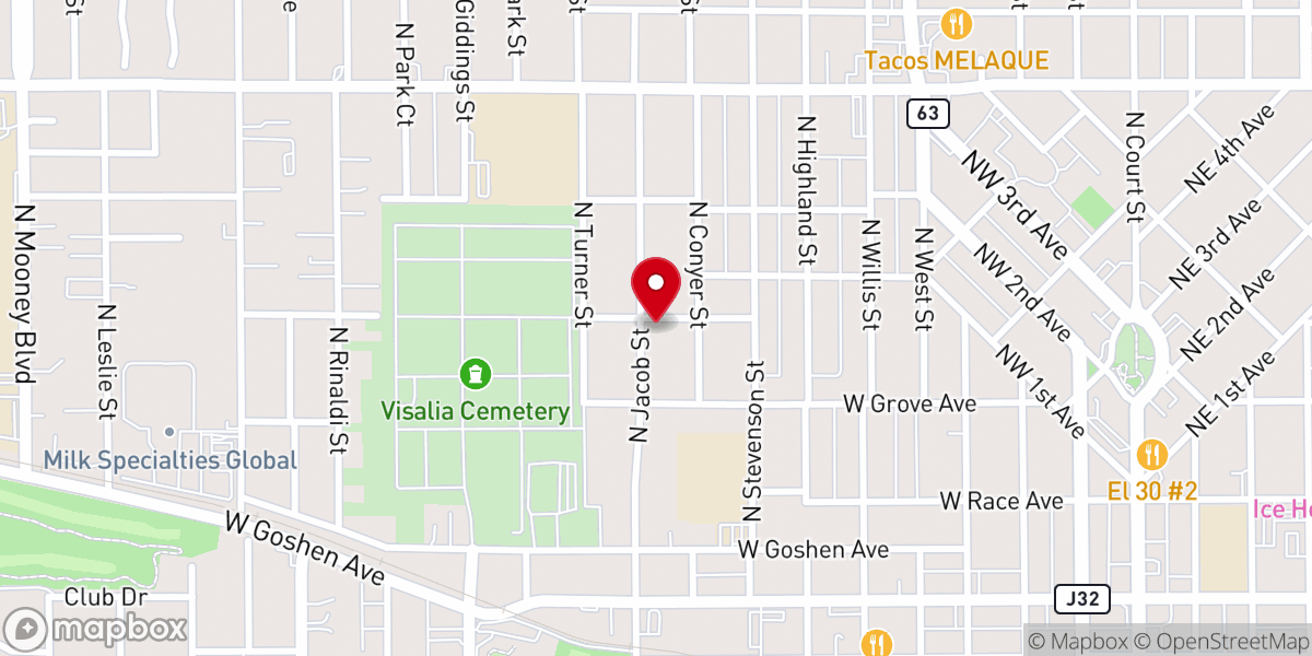 Map showing location of Iglesia Universal