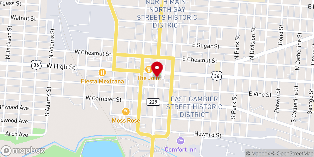 Map showing location of Amity