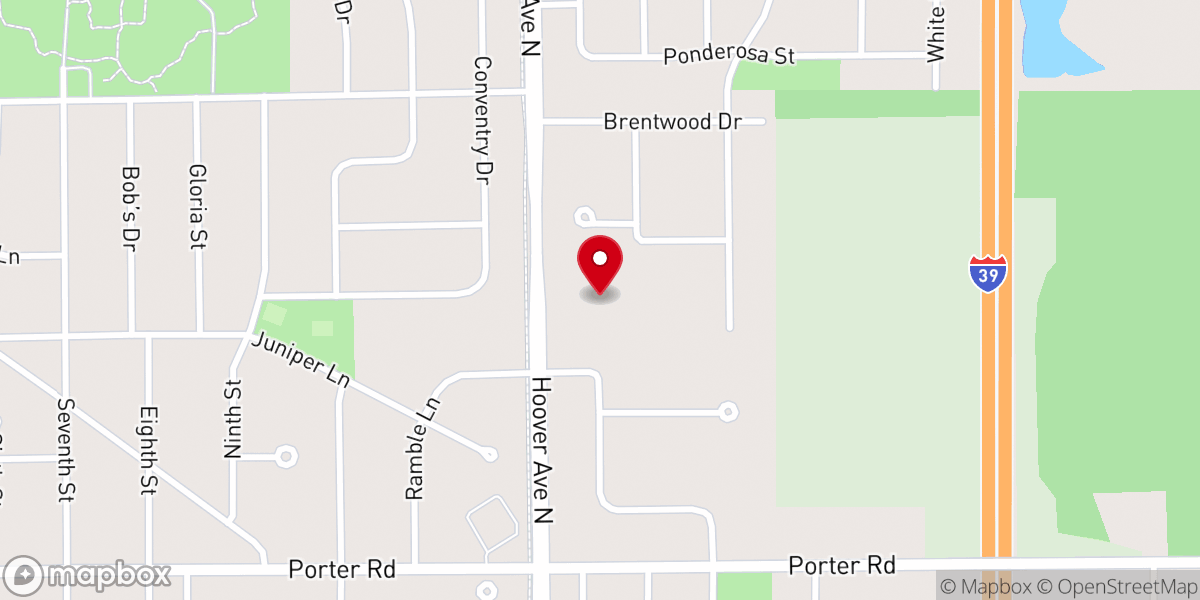 Map showing location of Highland Church