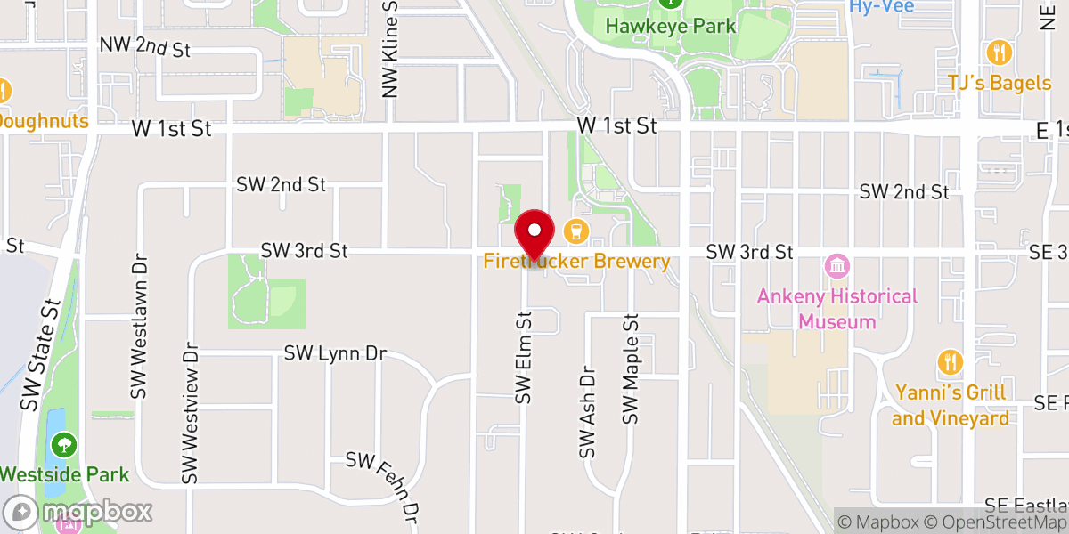 Map showing location of Ankeny Gospel Hall