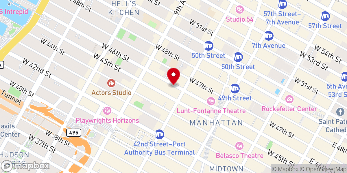 Map showing location of St. Luke's Lutheran Church