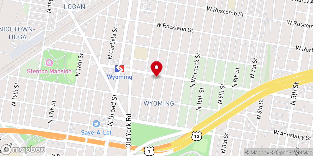 Map showing location of Rehoboth Temple Church of God