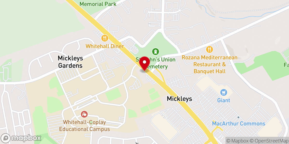 Map showing location of St John's U.C.C.- Mickleys