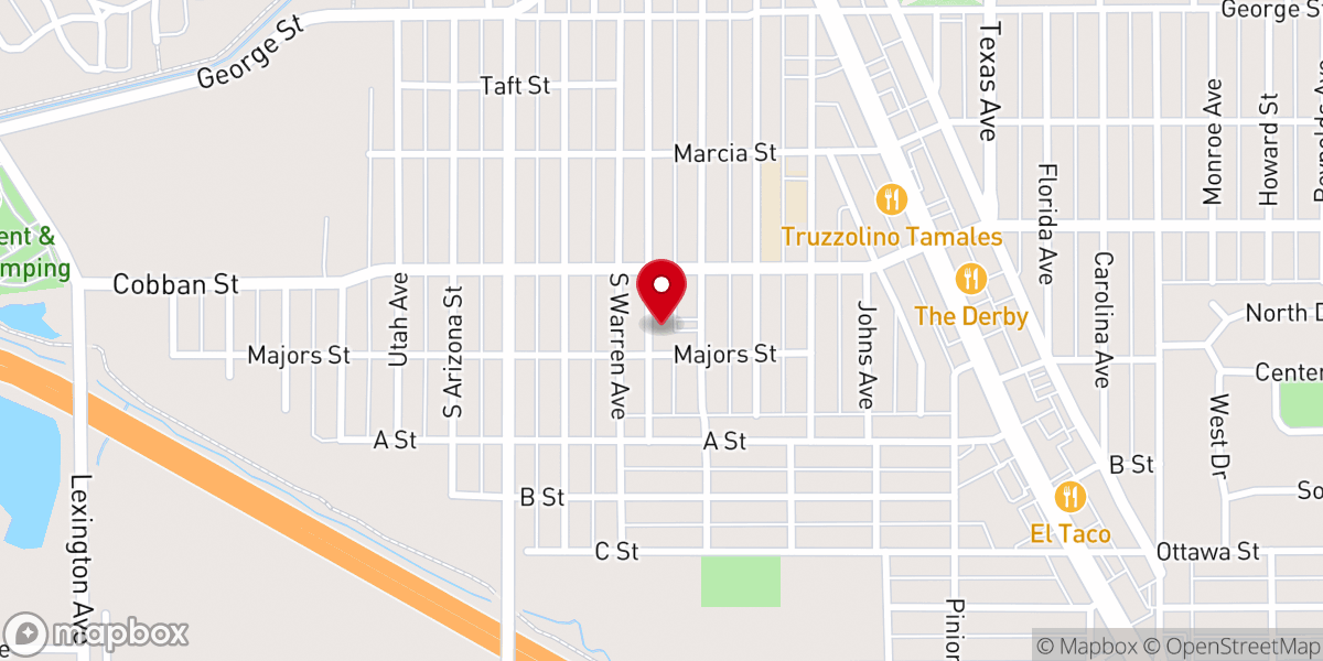 Map showing location of St John's Catholic Church