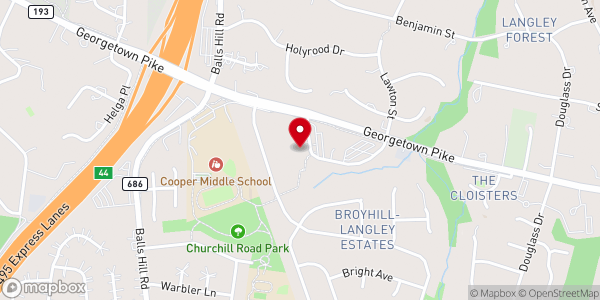 Map showing location of St. Luke Catholic School