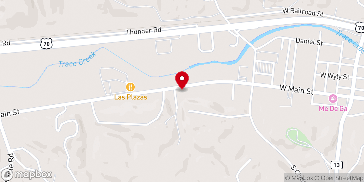 Map showing location of Waverly Church of Christ