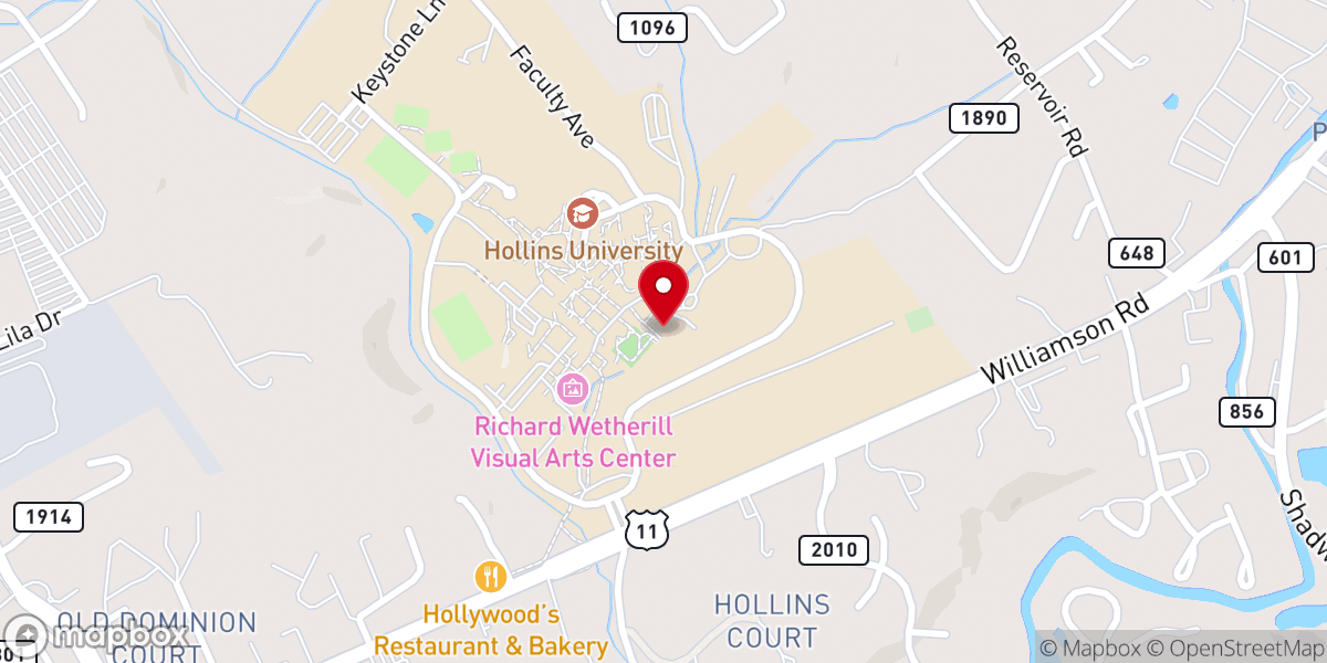 Map showing location of duPont Chapel