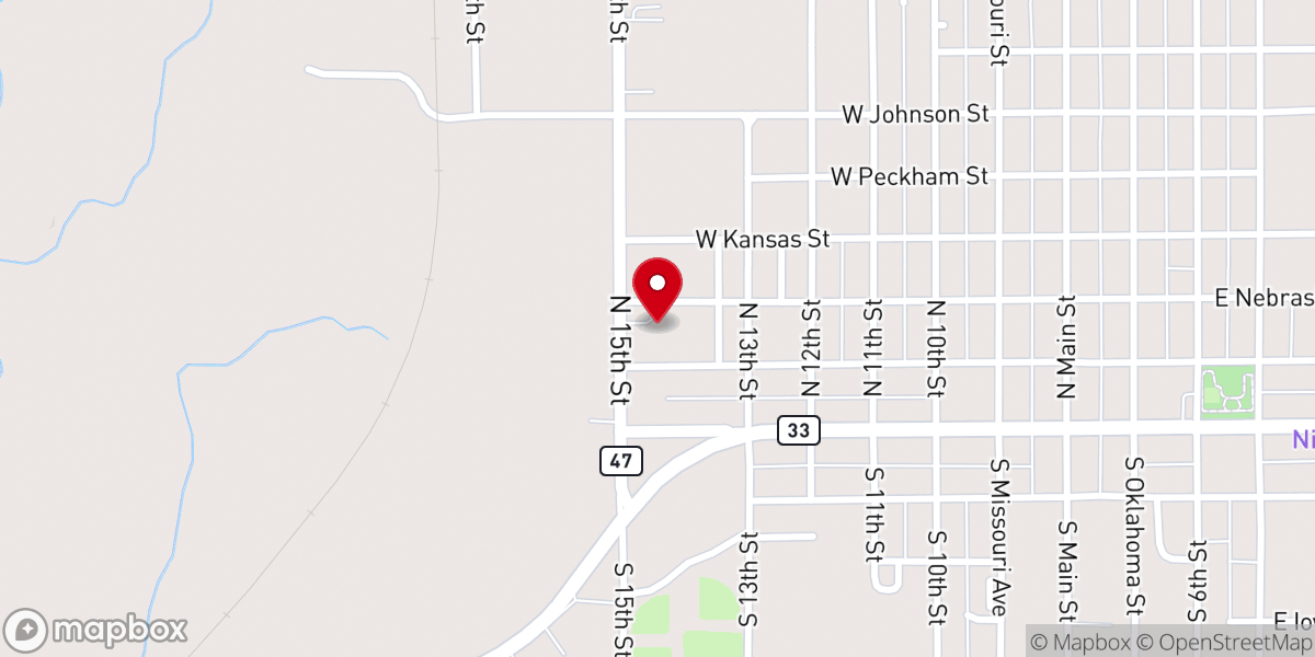 Map showing location of Freedom Worship Center