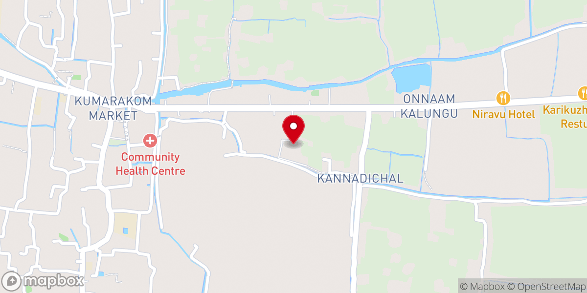 Map showing location of The Pentecostal Mission Kumarakom