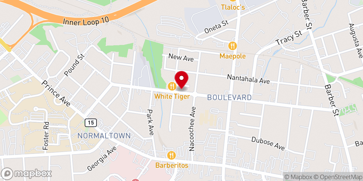 Map showing location of Good Shepherd Presbyterian Church