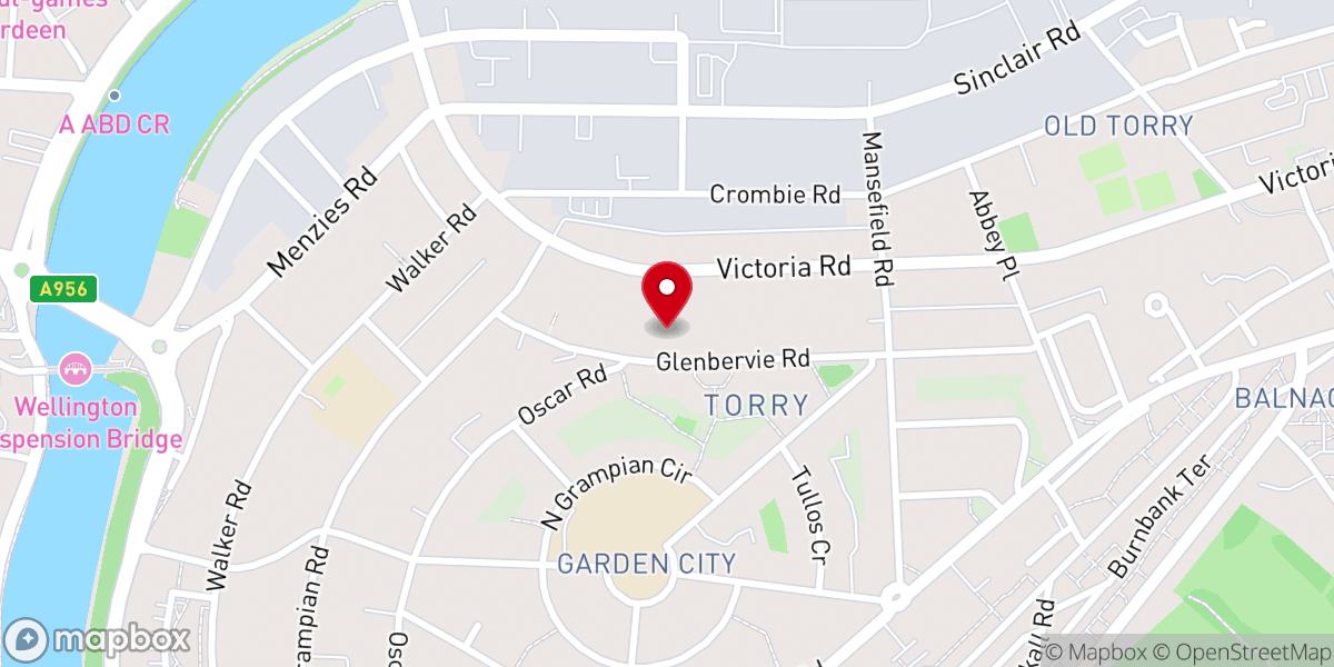 Map showing location of RCCG Jesus House Torry Aberdeen