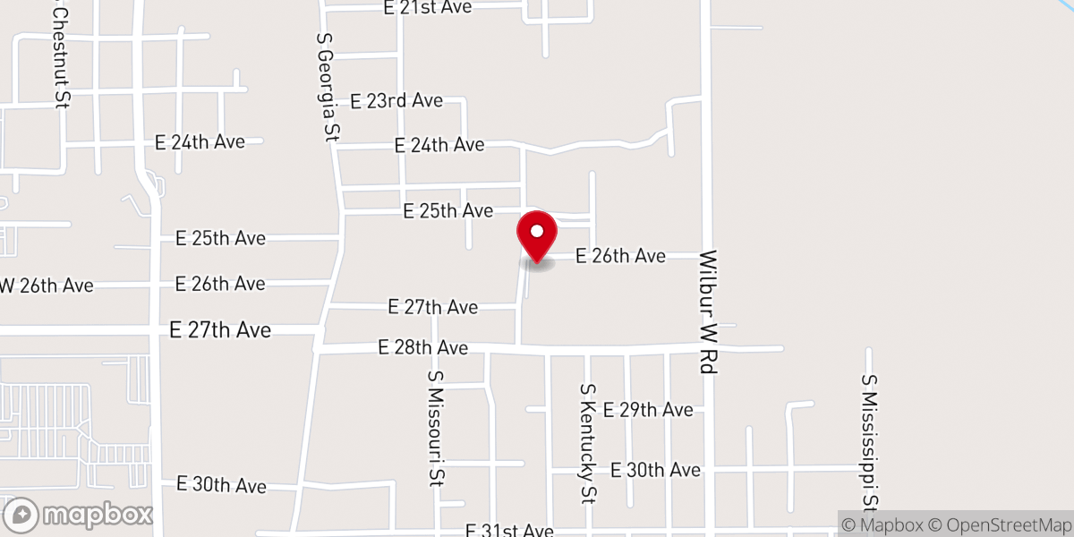Map showing location of Prairie Lake Baptist Church