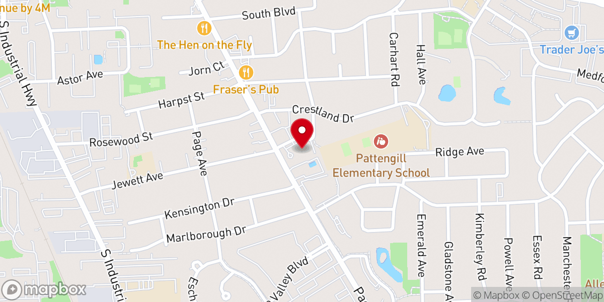 Map showing location of St Clare's Episcopal Church