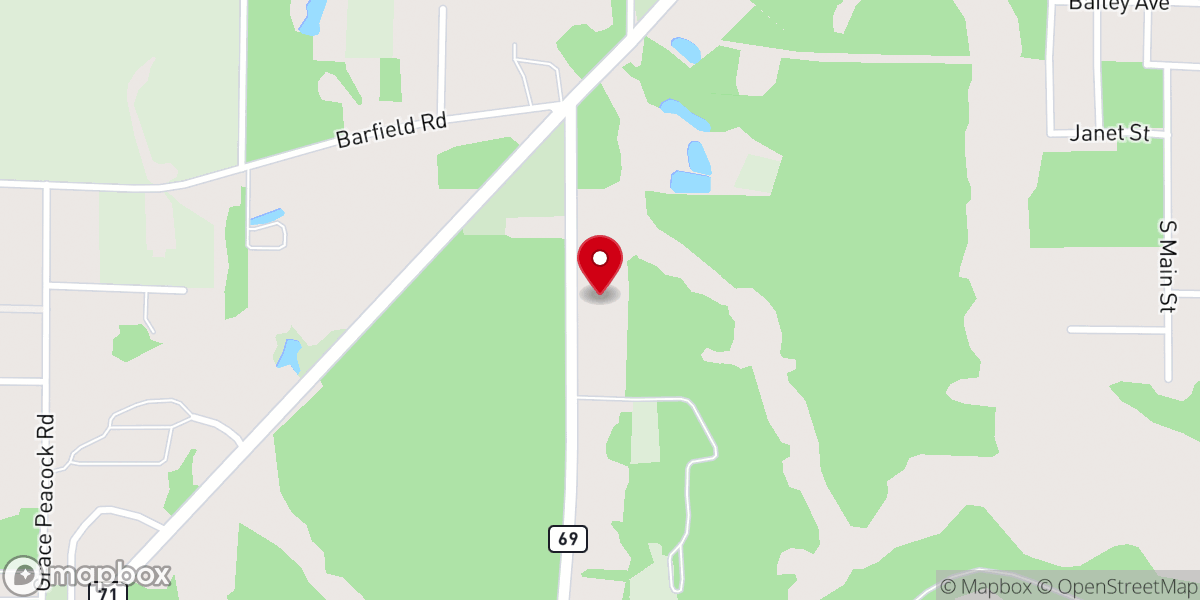 Map showing location of Blountstown Community Church