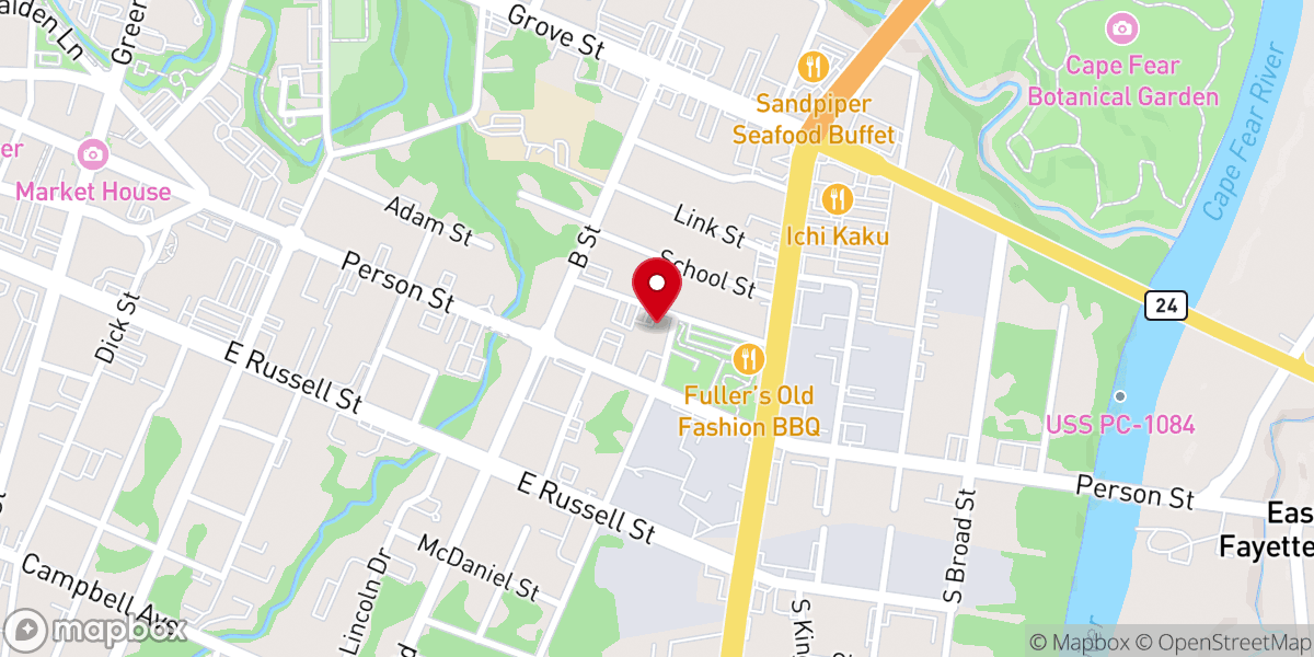 Map showing location of Praise Fellowship Church of God