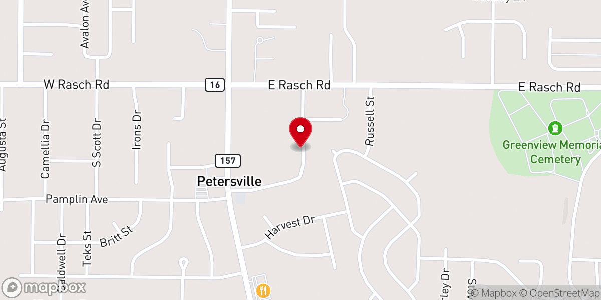 Map showing location of Pleasant Ridge Missionary Baptist Curch