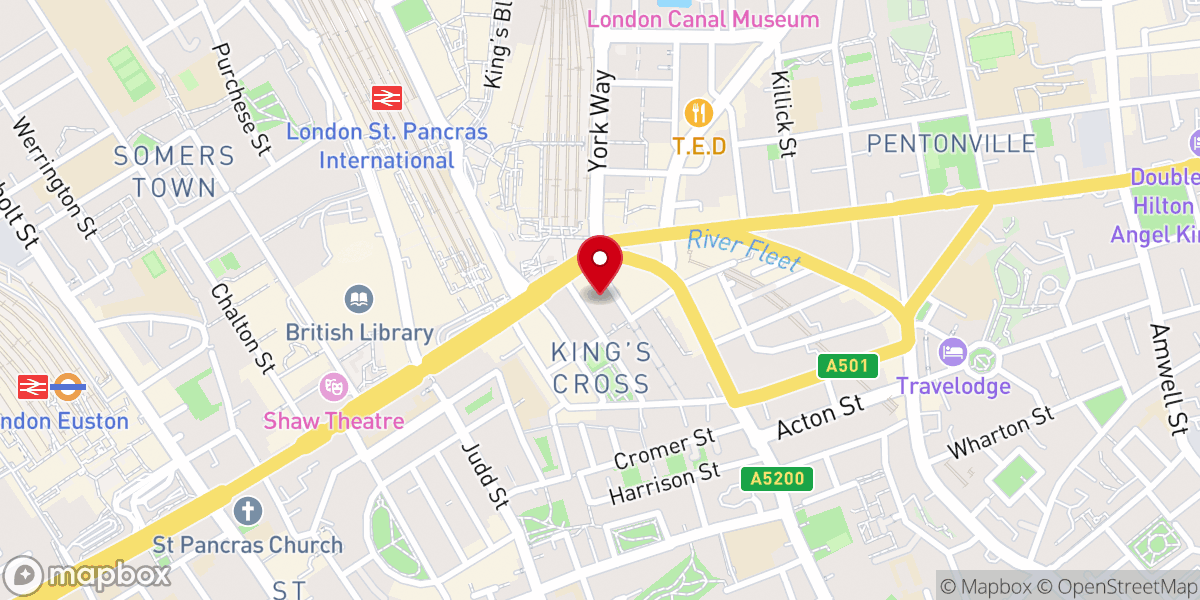 Map showing location of King's Cross Methodist Church 循道会君王十字堂