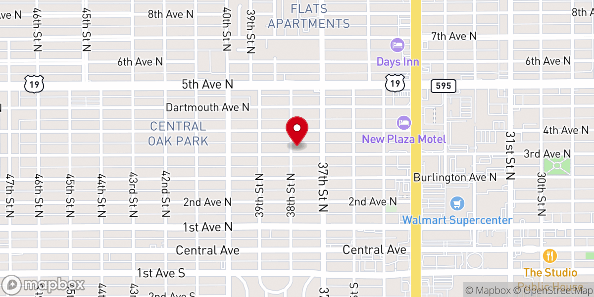 Map showing location of Church Of Christ Pinecrest Park