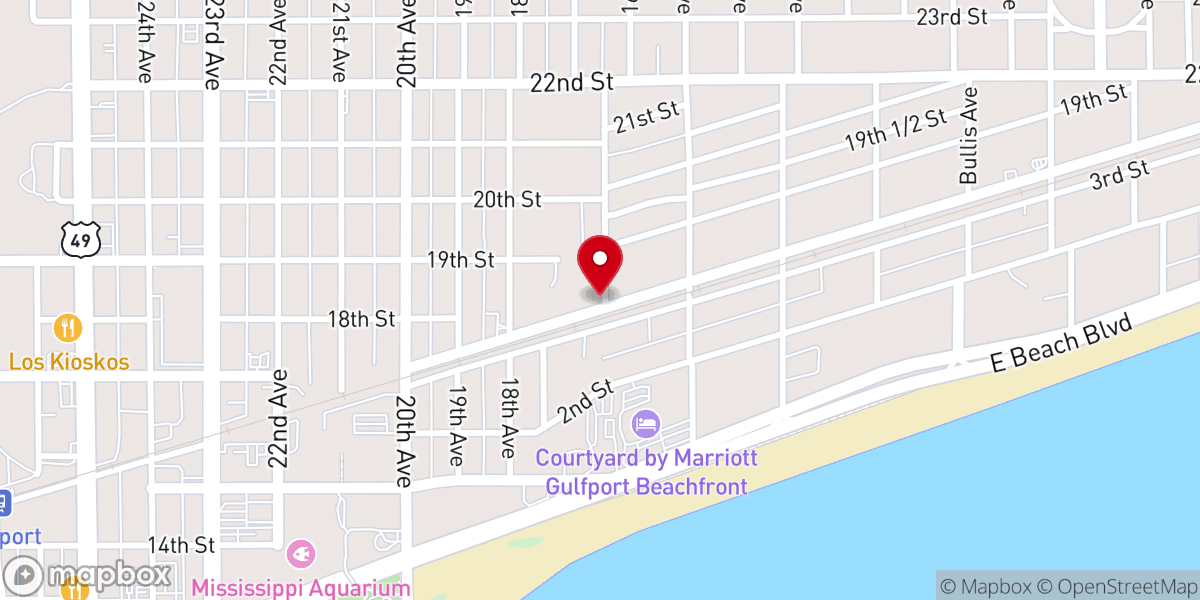 Map showing location of Unity Church of Gulfport
