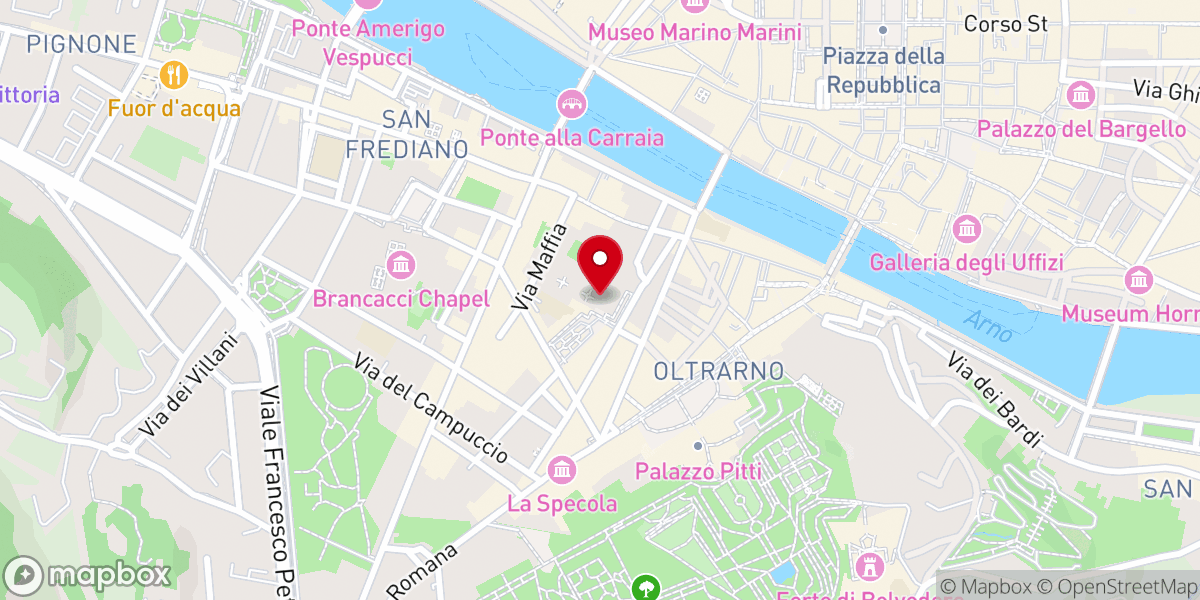 Map showing location of Convento Padri Agostiniani