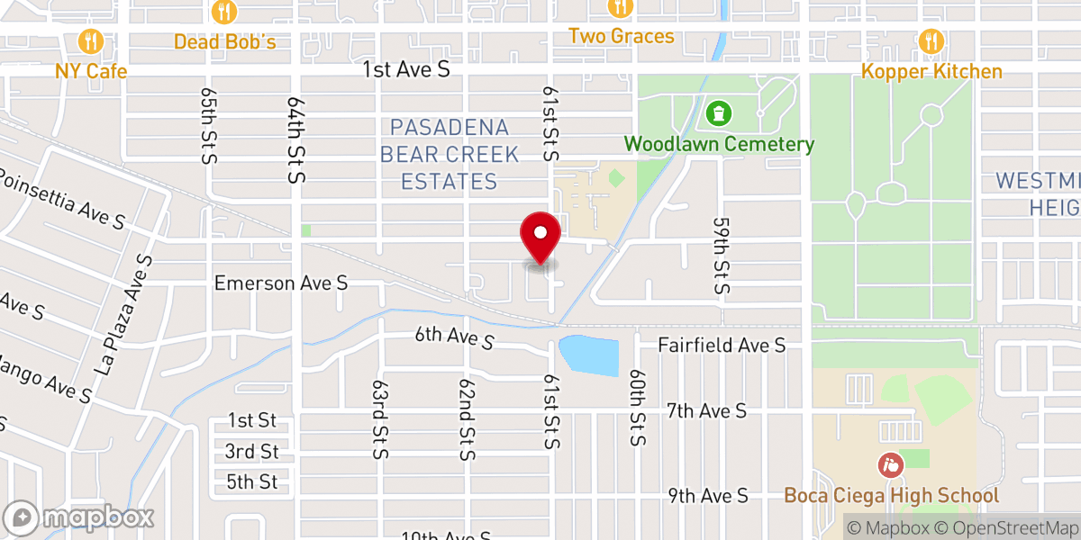 Map showing location of Grace Bible Church