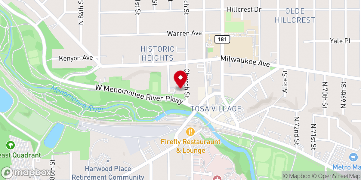 Map showing location of First Church of Christ