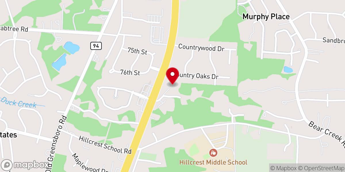 Map showing location of United Pentecostal Center Church