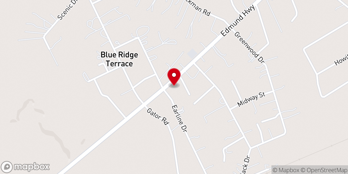 Map showing location of Good News Holiness Church