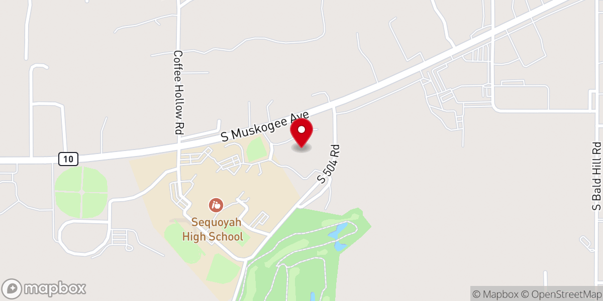 Map showing location of Sequoyah Chapel