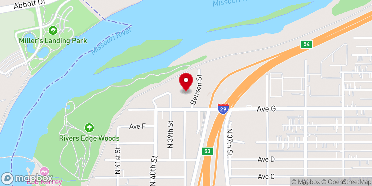 Map showing location of Northwest Christian Church