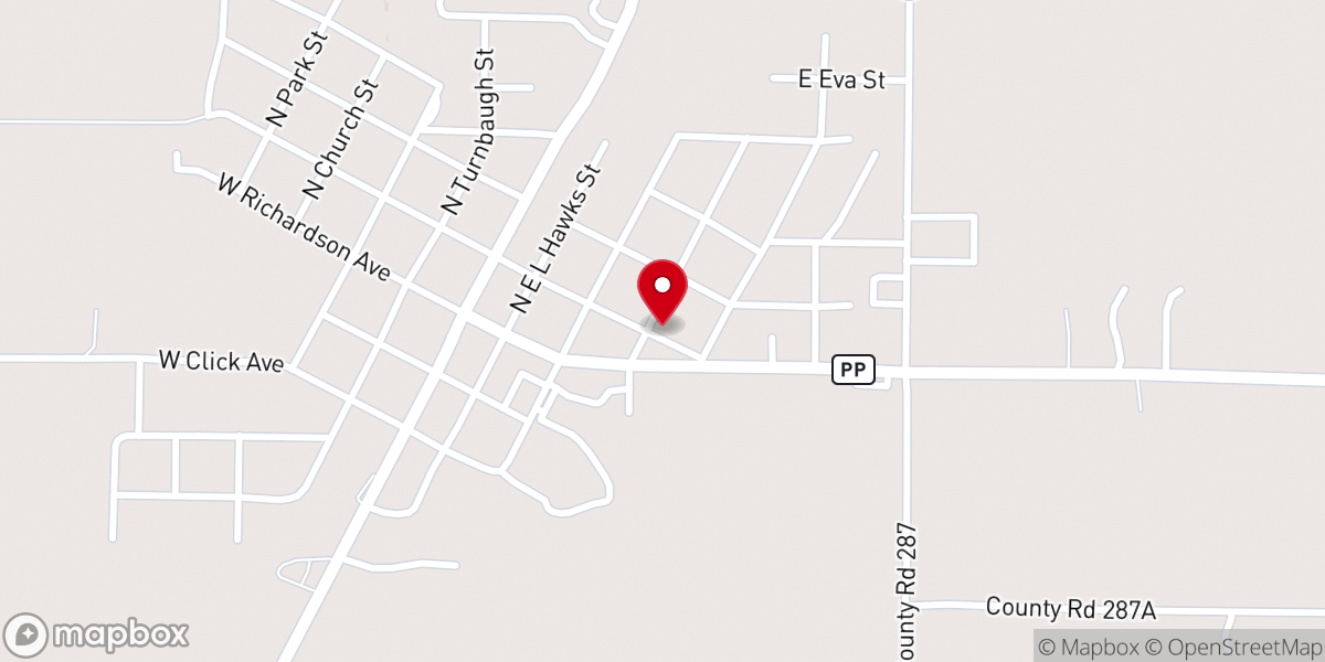 Map showing location of Greater Vision Worship Center