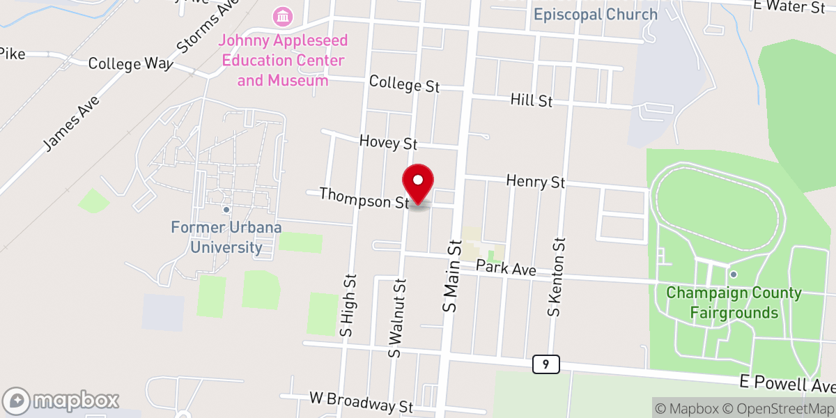 Map showing location of Only Believe @ Urbana