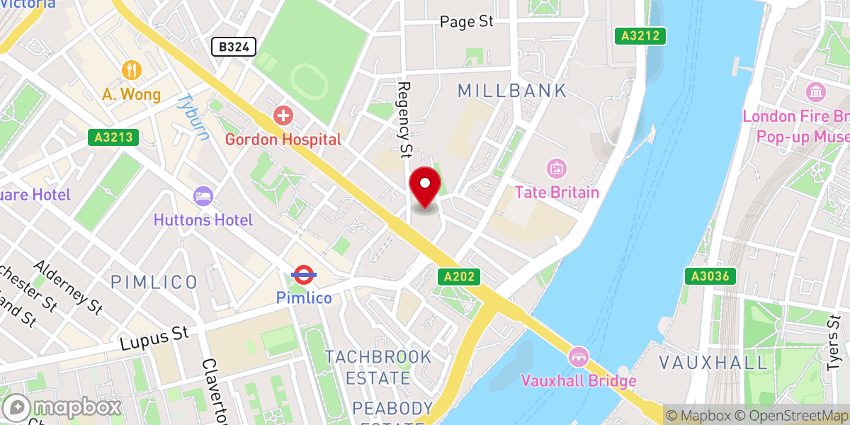 Map showing location of Church Of England - Diocese of London