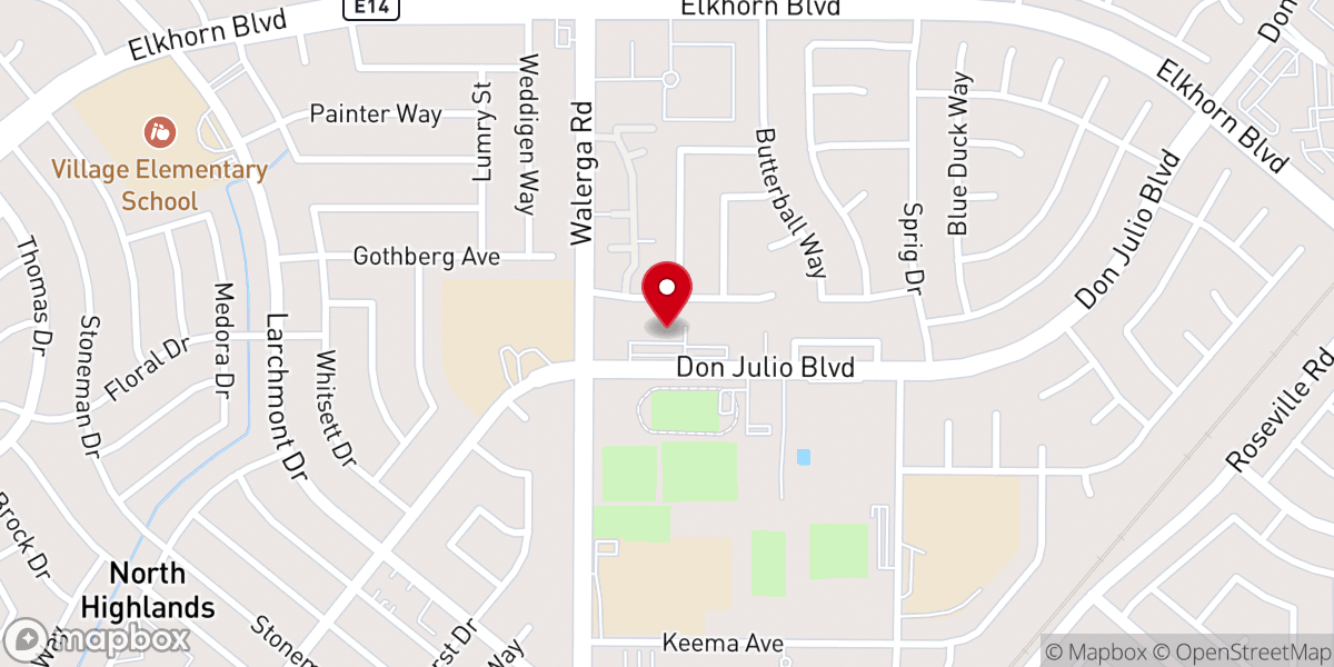 Map showing location of Parish Center