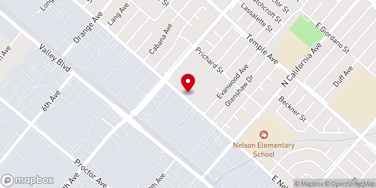 Map showing location of Calvary Apostolic Church