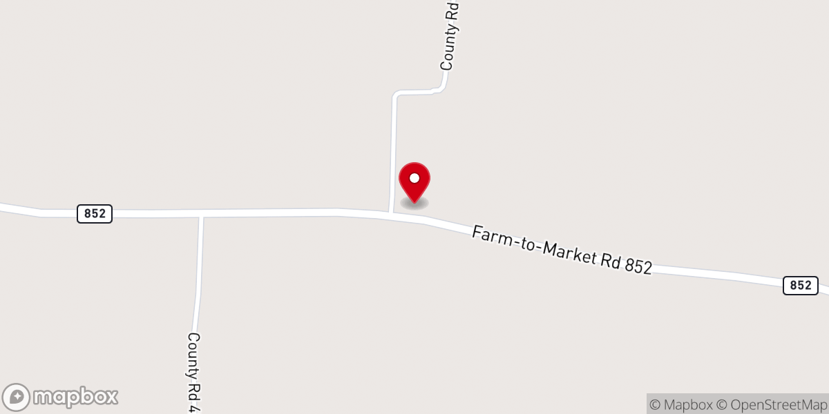 Map showing location of Center Grove Church
