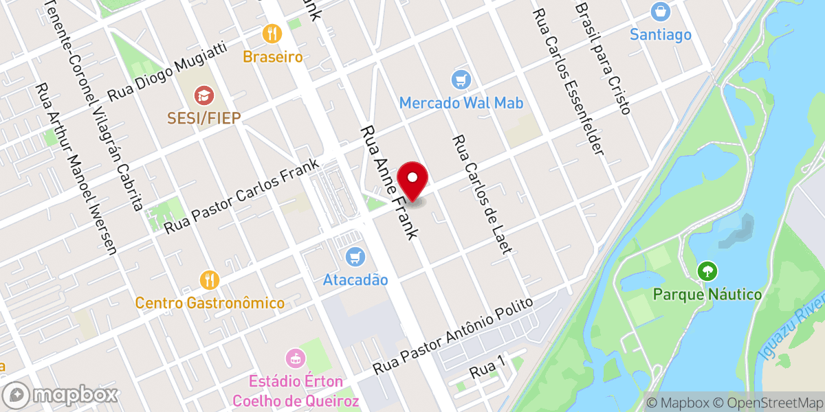 Map showing location of Igreja Pentecostal Deus É Amor
