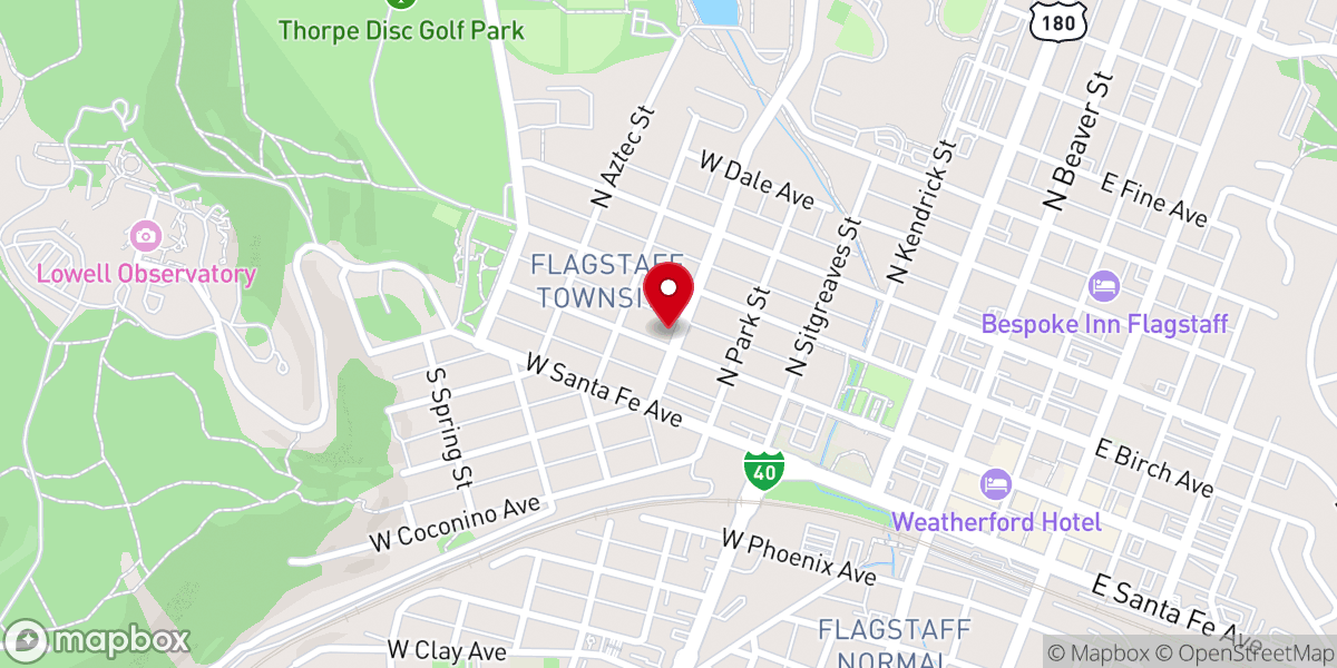 Map showing location of Bible Baptist Church