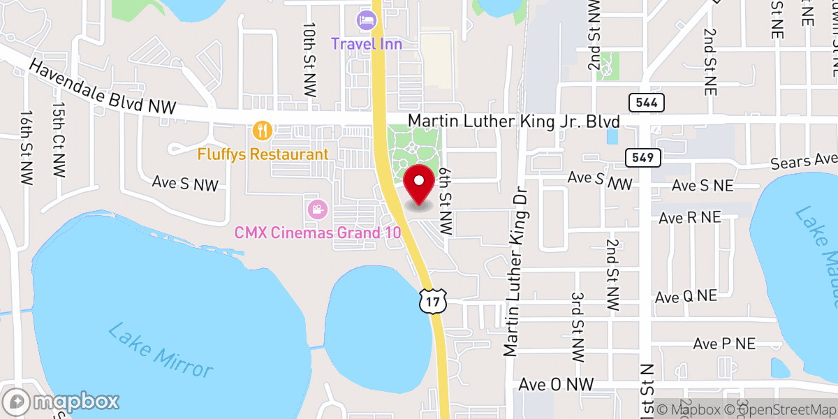 Map showing location of The Salvation Army Winter Haven Corps