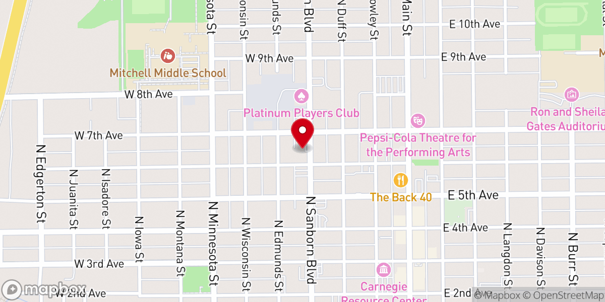 Map showing location of RiverTree Church