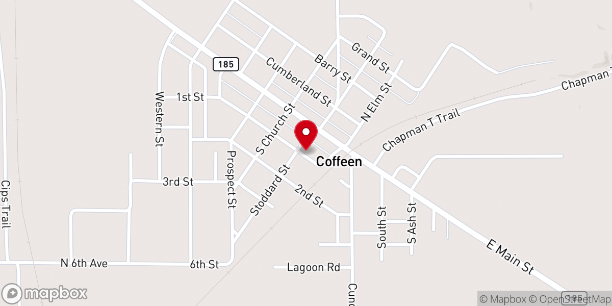 Map showing location of New Life Assembly of God Church