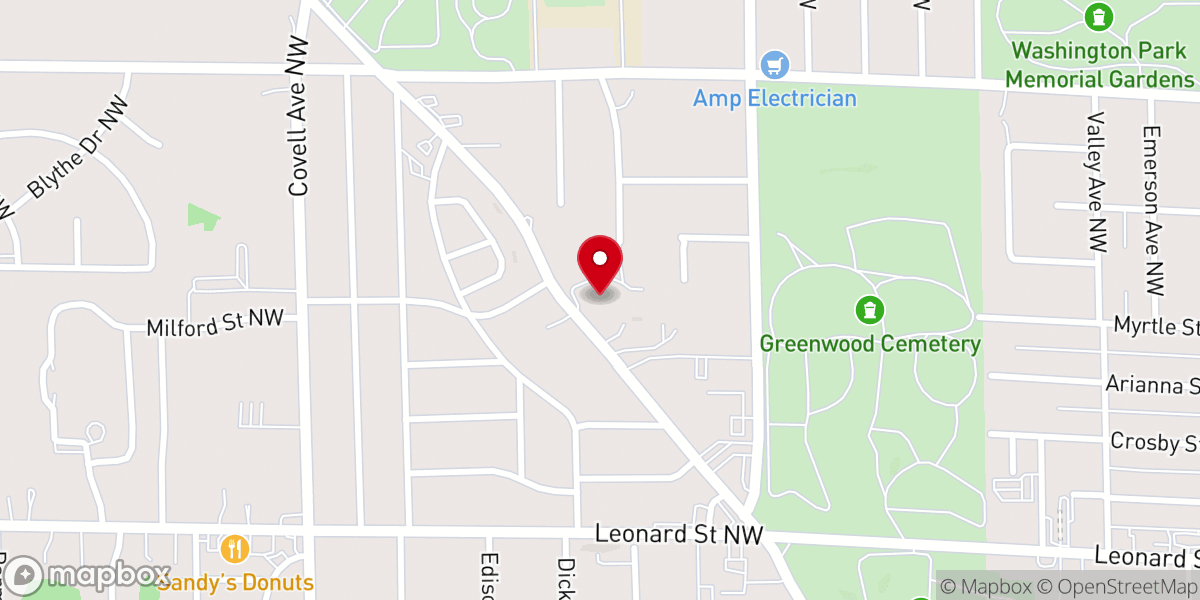 Map showing location of Downtown Christian Church (DCC)