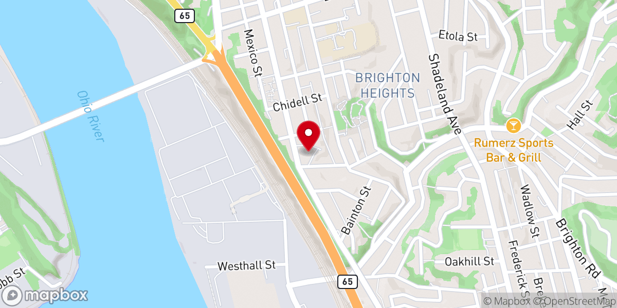 Map showing location of Most Precious Blood of Jesus Parish