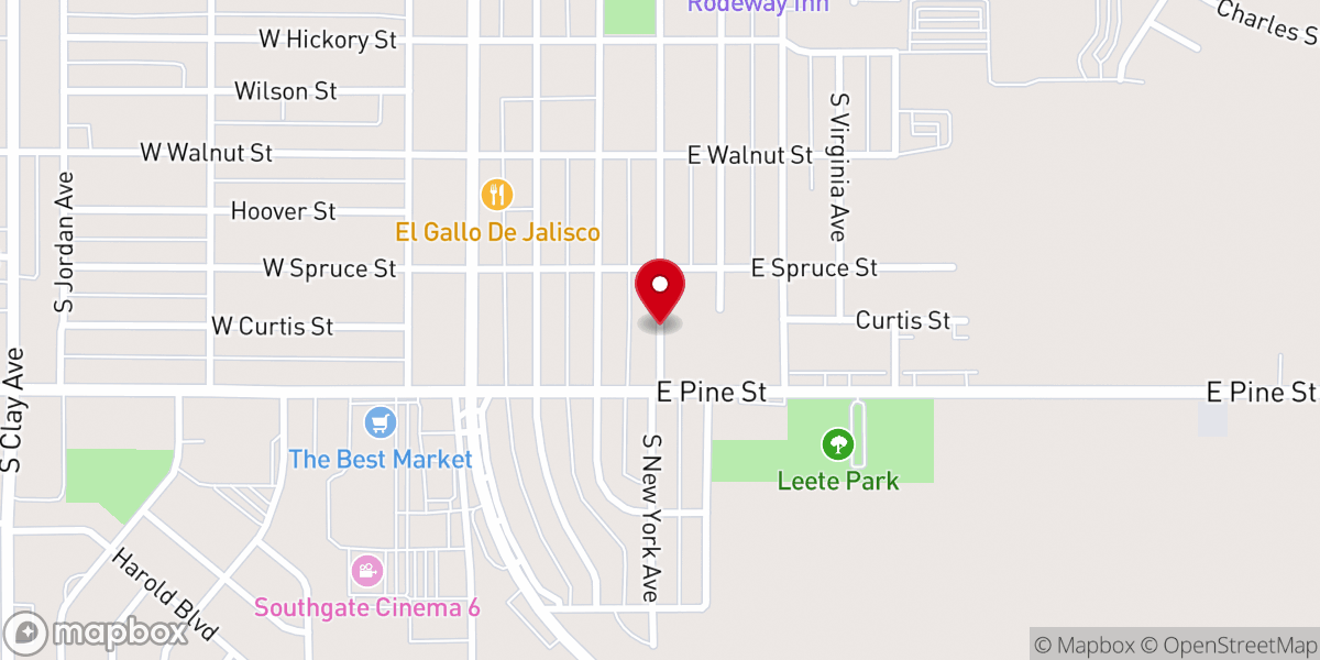 Map showing location of Calvary Mennonite Church