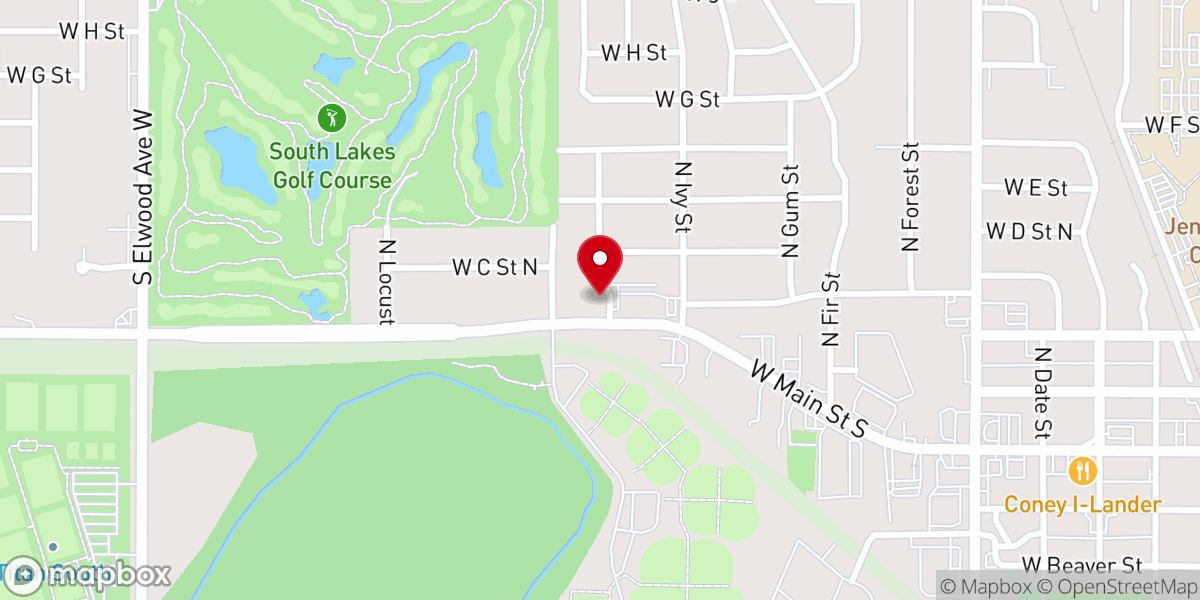 Map showing location of Open Bible Fellowship Church