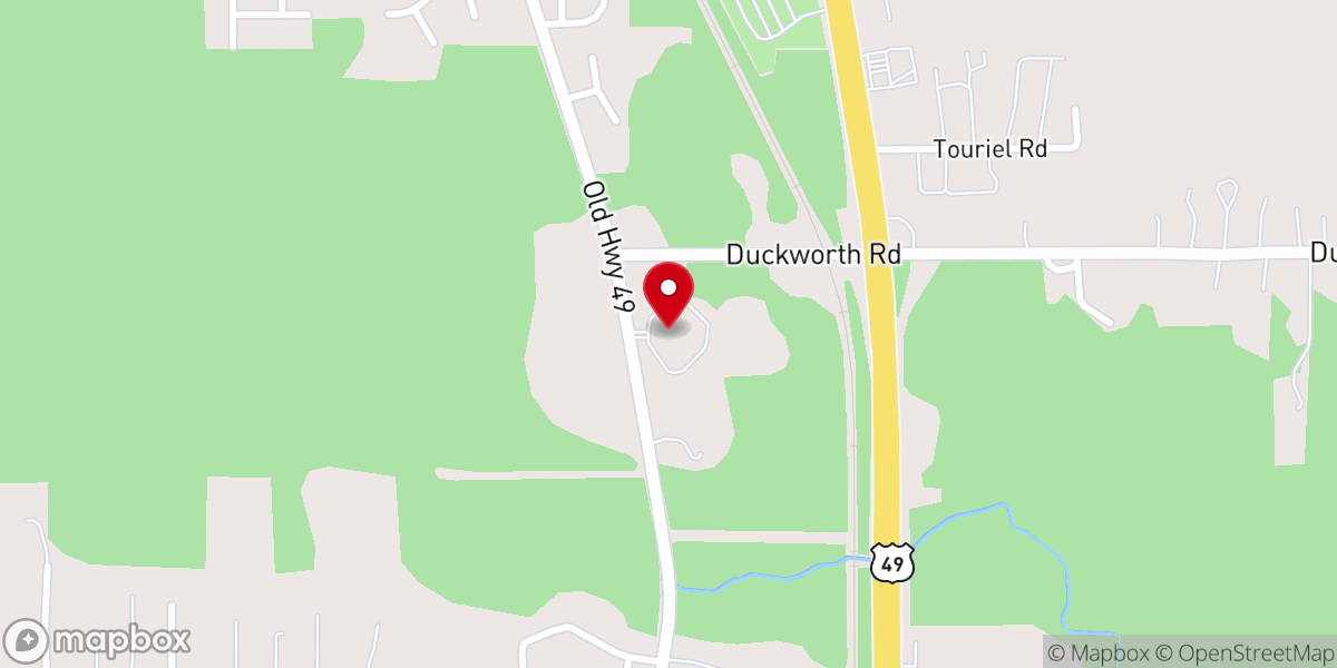 Map showing location of Grace Temple Baptist Church