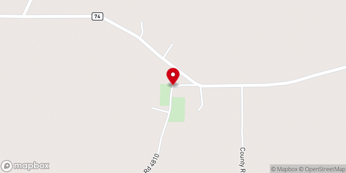 Map showing location of Salem Church